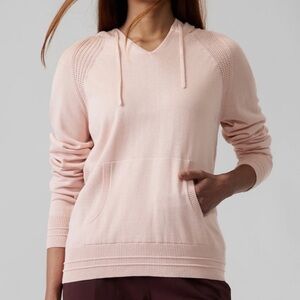Athleta Evergreen Hoodie Sweater, Orchid Pink, Size L